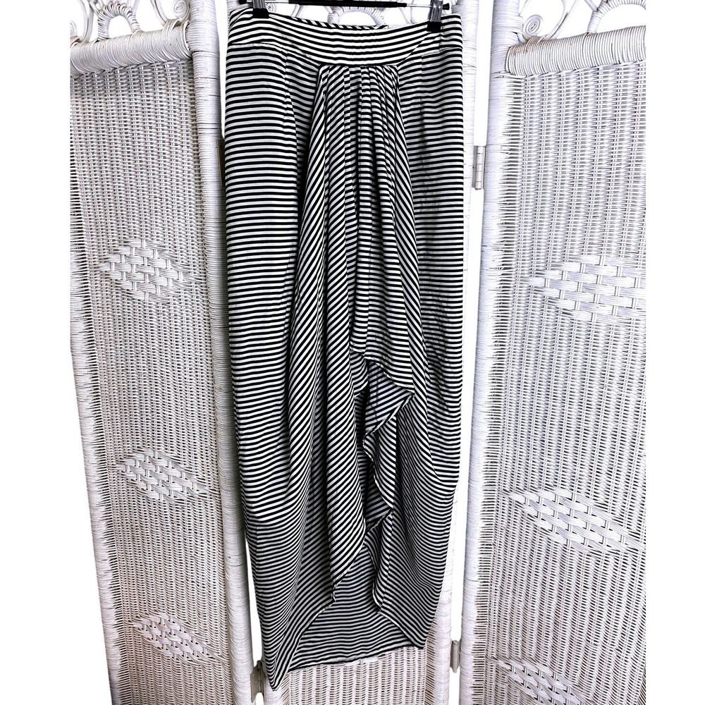 Lovers‎ + Friends x Because I'm Addicted Striped Maxi Hi-Lo Skirt Navy Cream S